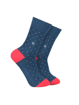 Bonjour - Men's Navy Color Moleclue Formal Socks