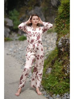 Raas Life - Anaya Beige Floral Shirt & Trouser (Set of 2)