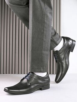 Valentino - Mens Leather Formal Derbies - Black