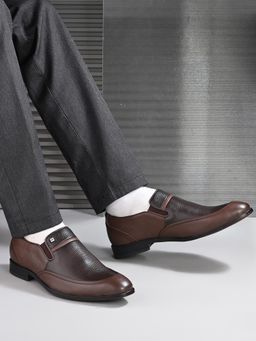 Valentino - Mens Leather Casual Loafers - Brown