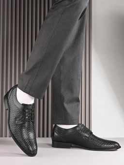 Valentino - Mens Leather Formal Derbies - Black