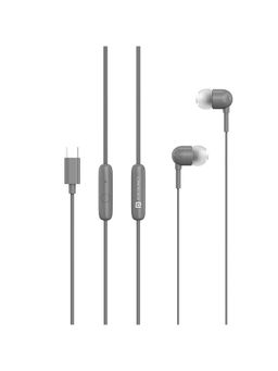 Portronics - Conch 60 in-Ear Wired Earphone with Mic Type-C Audio Jack-(Grey)