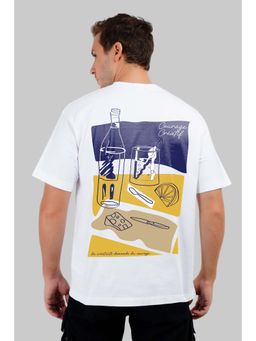 UNDERRATED CLUB - Creativity Demands Courage White Oversized Fit T-shirt Men