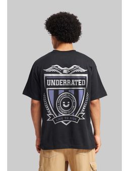 UNDERRATED CLUB - Live To Ride Underrated Black Oversized Fit T-shirt Men