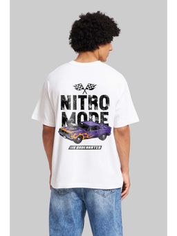 UNDERRATED CLUB - Nitro Underrated White Oversized Fit T-shirt Men