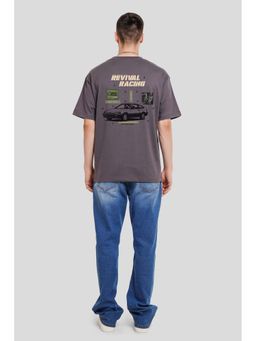 UNDERRATED CLUB - Revival Racing Dark Grey Oversized Fit T-shirt Men