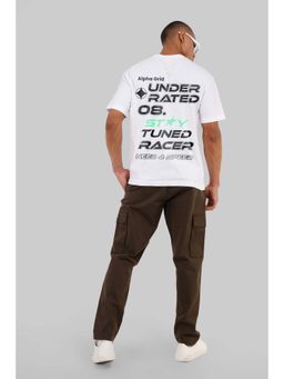UNDERRATED CLUB - Need 4 Speed White Oversized Fit T-shirt Men