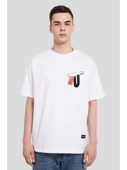 UNDERRATED CLUB - URC Tag White Oversized Fit T-shirt Men