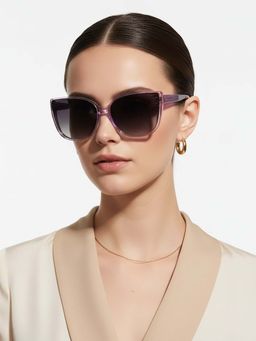 Vintage - Women UV Protection Purple Lens Butterfly Sunglasses