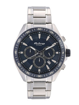 Titan - Navy Blue Round Analog Watch -90103KM02