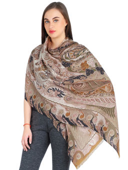 Pashma - Brown Changpa Crafted In Pure Cashmere Shawl