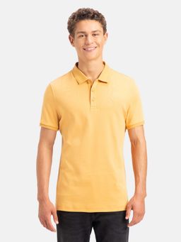 Jockey - 3912 Men Super Combed Cotton Rich Solid Half Sleeve Polo T-Shirt - Oak Buff