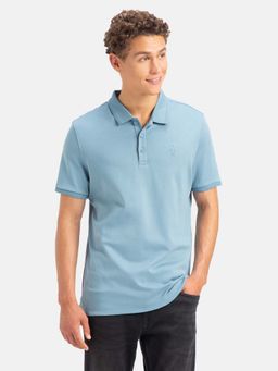 Jockey - 3912 Men Super Combed Cotton Rich Solid Half Sleeve Polo T-Shirt-Provncl Blue