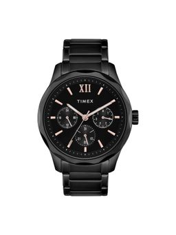 Timex - Men Black Round Multifunction Dial Watch- TW0TG7625