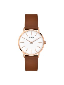 Timex - Women White Round Analog Dial Watch- TWEL15609