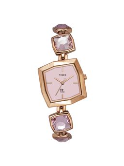 Timex - Fria Square 21mm Pink Dial Analog Women Watch - TWEL16103
