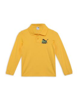 Puma - Super Graphic B Boys Yellow Polo T-Shirt