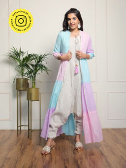 Ishnya - Unicorn Jacket With Dhoti Jumpsuit (Set of 2)