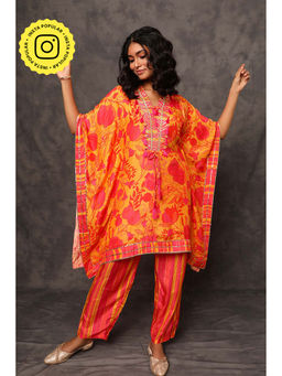 Ishnya - Masakali Amber Kaftan Kurti with Pants (Set of 2)