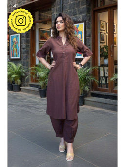 Ishnya - Rozana - Am To Pm Brown Co-Ord Set