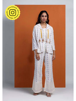 Ishnya - Women Off White Printed Co-Ord Set (46)