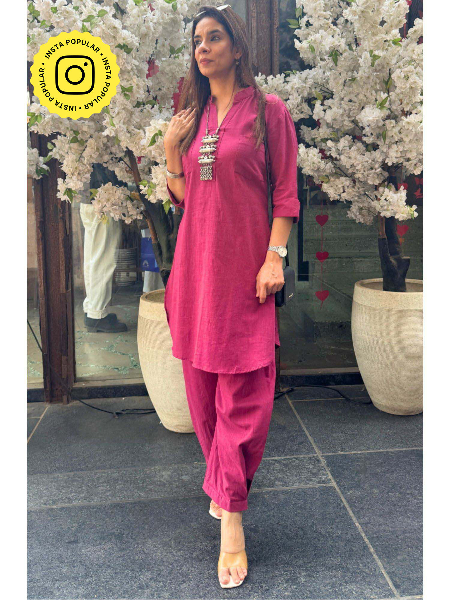 ishnya Beetroot Solid Co-Ord Set-picture-40