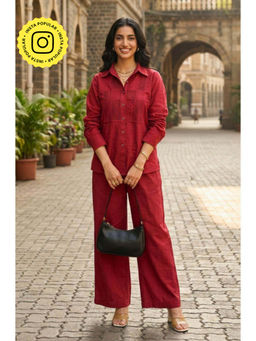 Ishnya - Rozana Brick Red Co-Ord Set