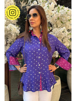 Ishnya - Indigo Bandhani Shirt