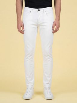 Being Human - White Slim Fit Mid Rise Jeans
