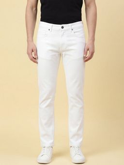 Being Human - White Relaxed Straight Fit Mid Rise Jeans