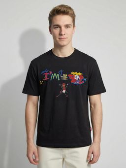 Being Human - Marvel Comics Black Regular Fit Round Neck T-Shirt