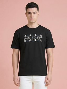 Being Human - Mickey Mouse Black Regular Fit Round Neck T-Shirt