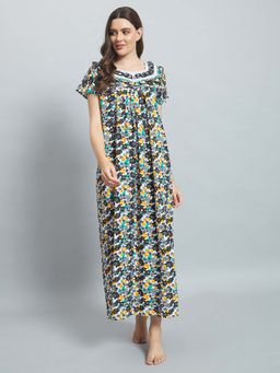 SEPHANI - Women Cotton Nightdress Black