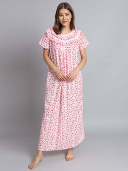 SEPHANI - Women Cotton Nightdress Multi-Color