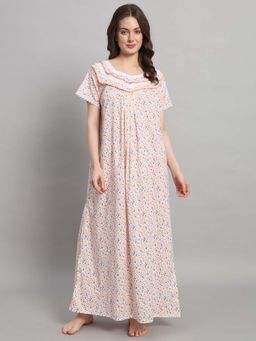 SEPHANI - Women Cotton Nightdress Orange