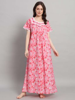 SEPHANI - Women Cotton Nightdress Pink