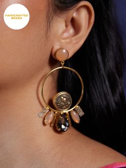 Gajra Gang - Chand Sitara Gold Semi Precious Stone Drops and Danglers