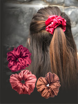 Hair Drama Co. - Ruby Scrunchies - Set Of 3