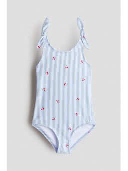 H&M - Girls Blue Printed Swimsuit