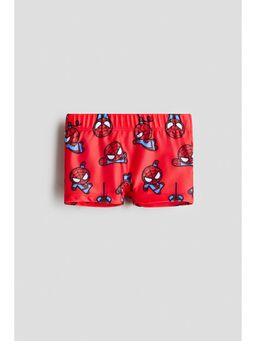 H&M - Boys Red Printed Swimming Shorts