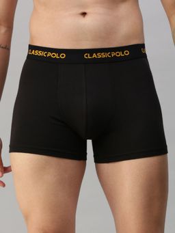 Classic Polo - Mens Modal Slim Fit Solid Trunk - Black