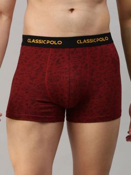 Classic Polo - Mens Modal Slim Fit Printed Trunk - Red