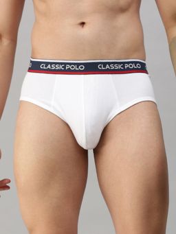 Classic Polo - Mens Modal Slim Fit Solid Brief - White