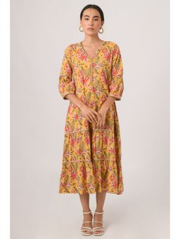 Prakriti Jaipur - Hawaiian Shell Dress Yellow