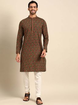 Amodh by Kisah - Men Red Kurta