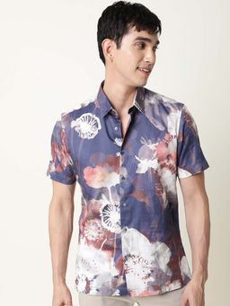 Rare Rabbit - Eightys Blue Shirt