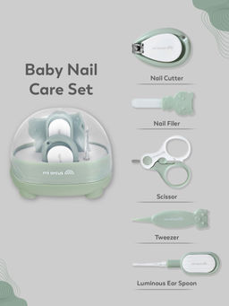 Mi Arcus - Green Baby Grooming Essentials– 5 Tools For Nail, Nose & Ear Hygiene (0 Months+)