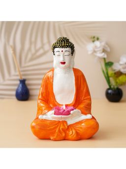 eCraftIndia - Buddha Idol with Lotus Flower in Hands Tea Light Holder