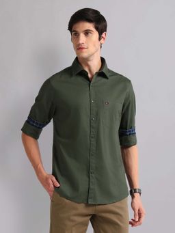 AD By Arvind - Spread Collar Slim Fit Shirt