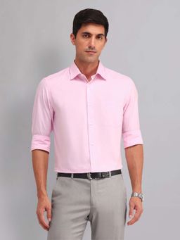 AD By Arvind - Pink Regular Fit Pure Cotton Shirt